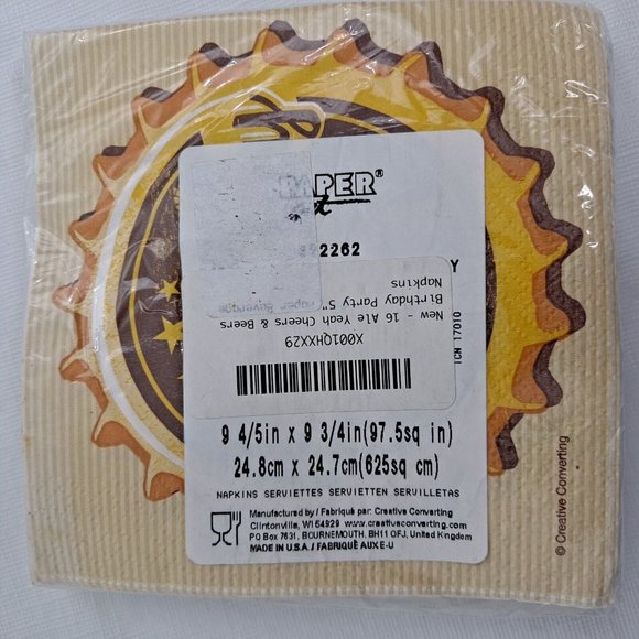 Hoppy Birthday Beer Napkins Party Ale yeah cheers and beers 16 count - Picture 3 of 4